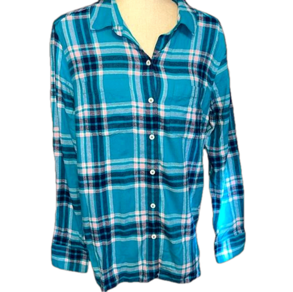 NWOT Woolrich Flannel Long Sleeve Plaid Button Shirt L